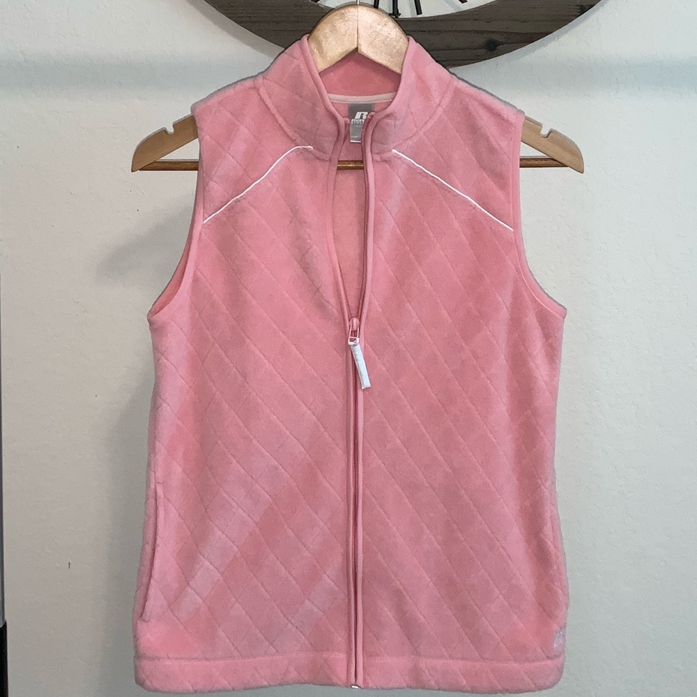 Russell Athletic Pink ZIP-Up Vest